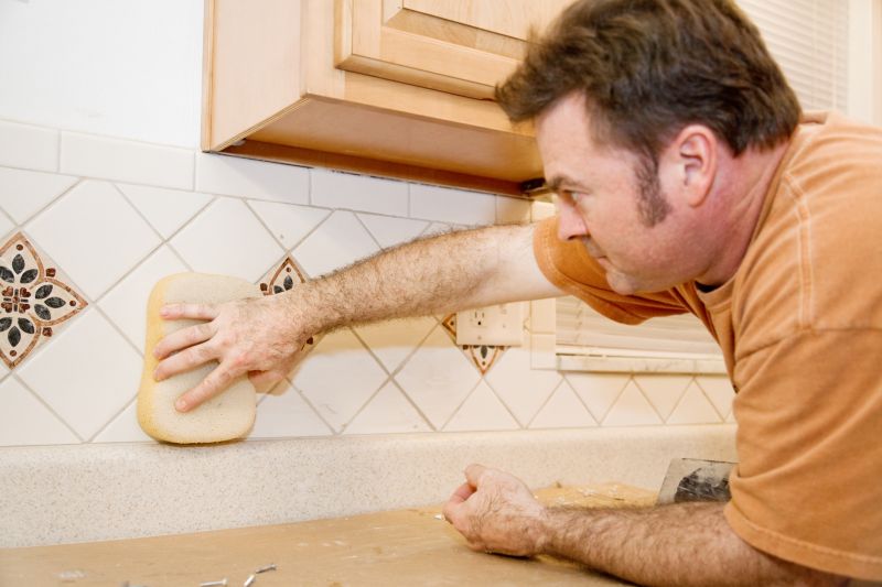 Stained Grout in a Kitchen